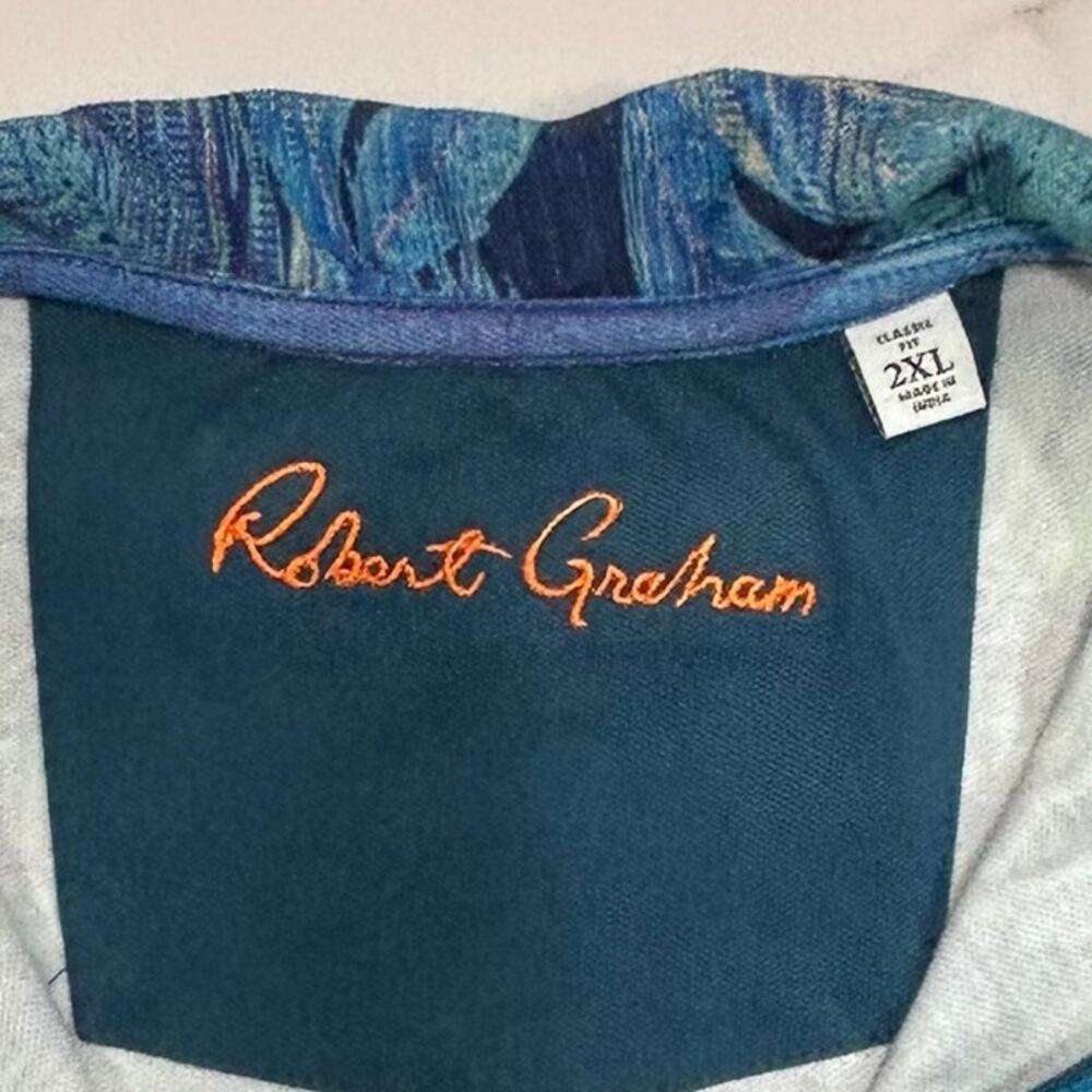 Robert Graham 2XL Paradise Garage Zip Polo Tropical Shirt Short Sleeve Men’s - Picture 7 of 10